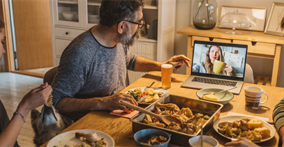 family-having-dinner-virtually